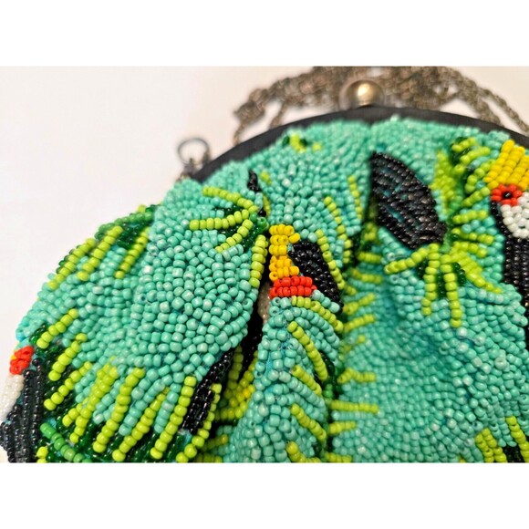 5 Elements Parrot Beaded Polti Clutch Bag - Picture 5 of 15